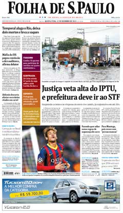 Capa Folha 12 12 2013
