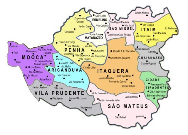 mapa-zona-leste-sp